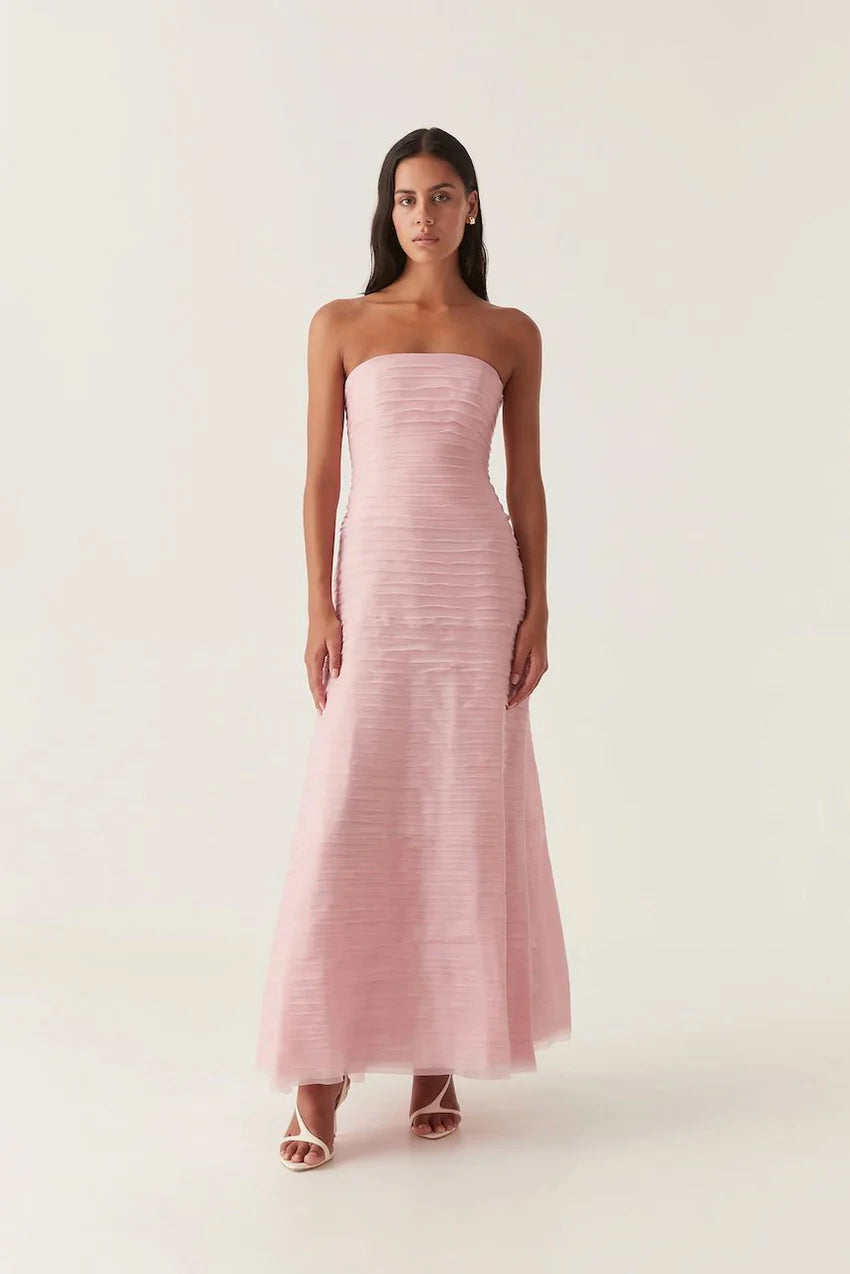 AJE Soundscape Maxi Dress - Chalk Pink
