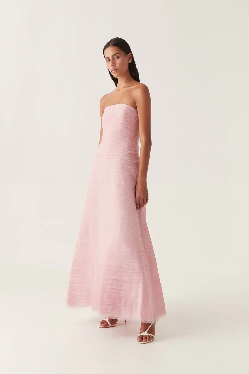 AJE Soundscape Maxi Dress - Chalk Pink