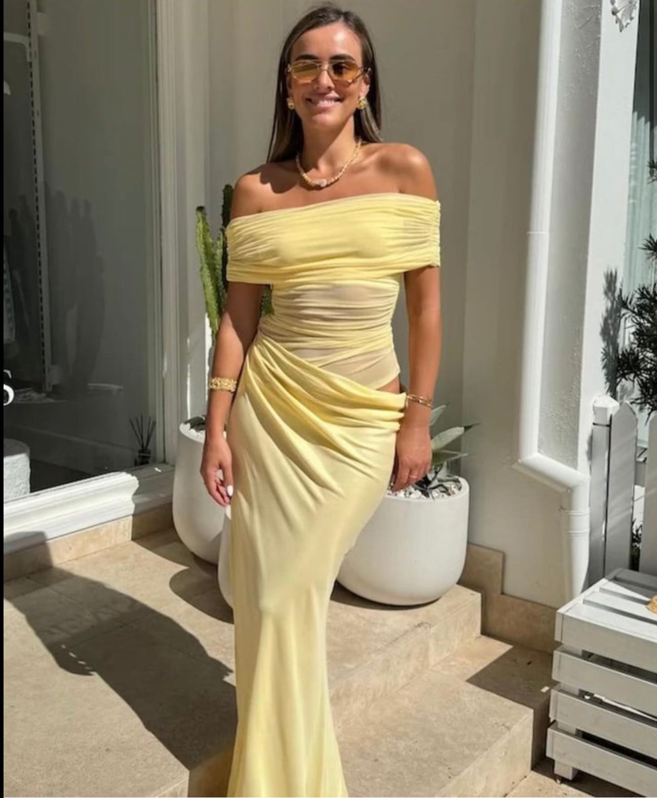 Benni Nico Off Shoulder - Yellow