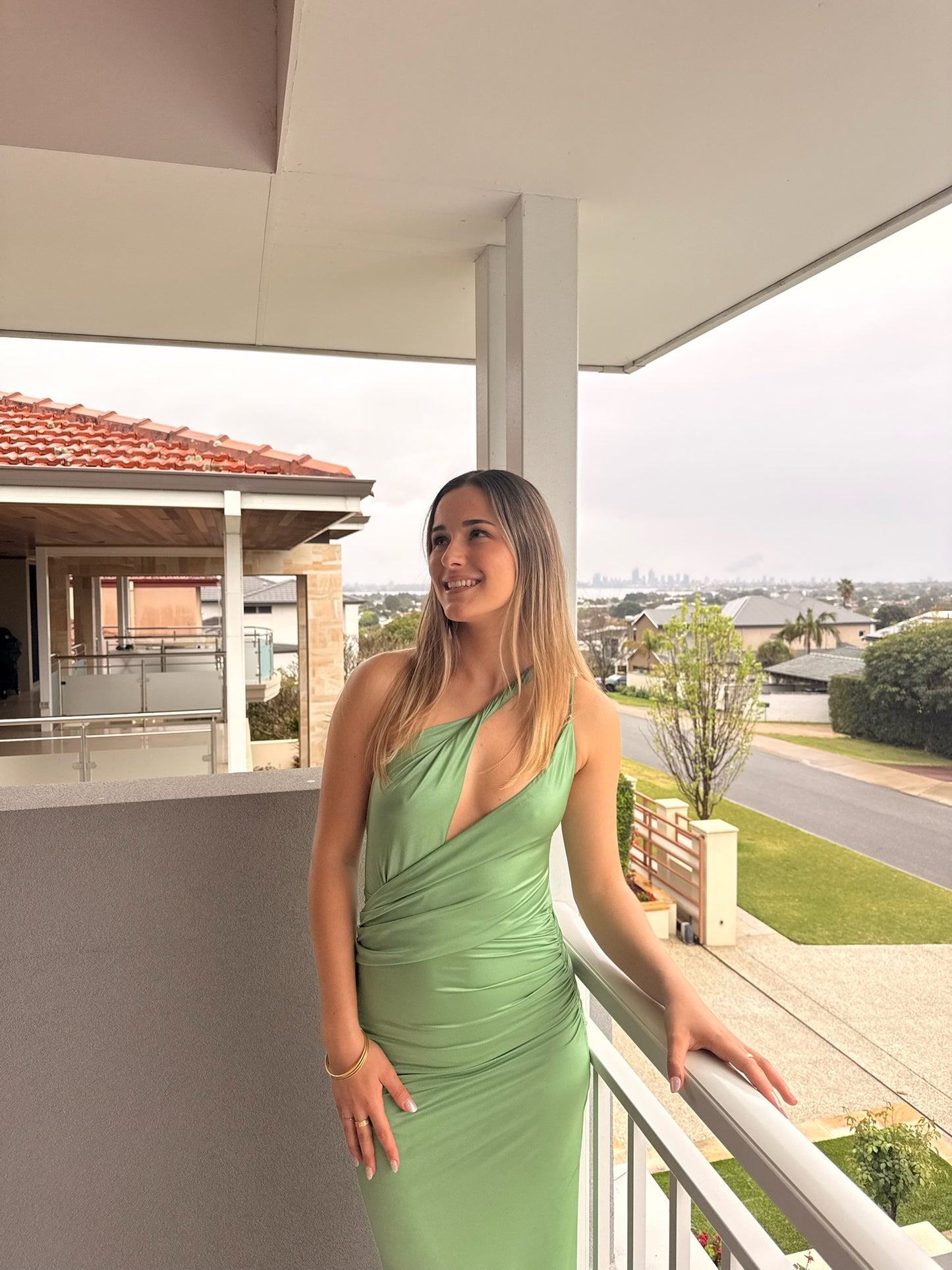 Boabab Lia One Shoulder Maxi - Cactus