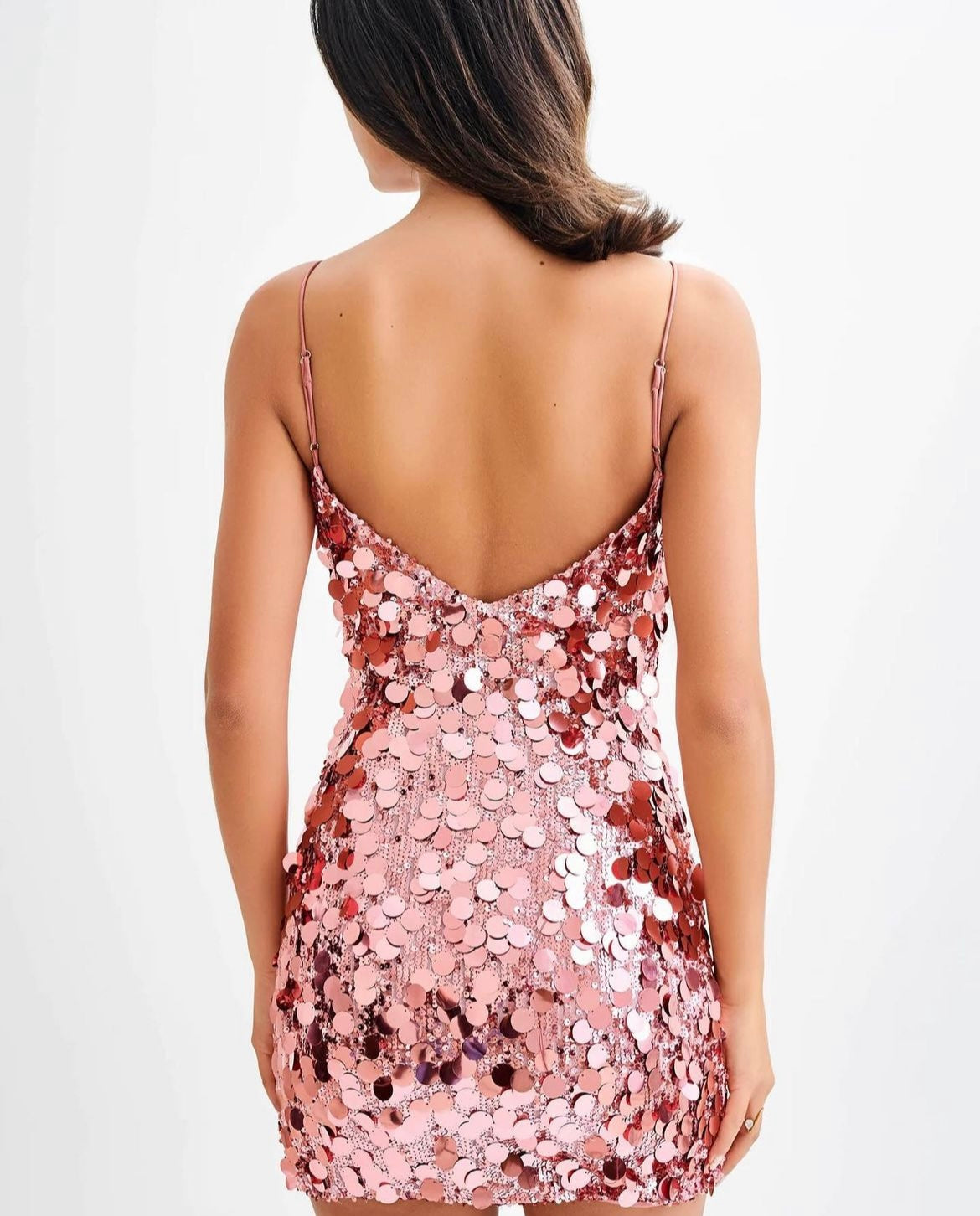 Meshki Romilly Sequin Mini Dress - Candy Pink