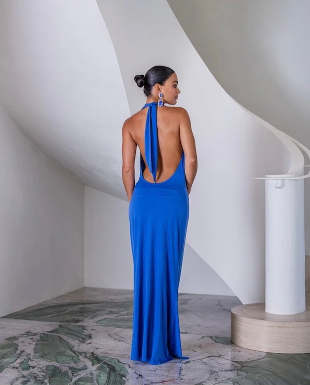 Sneaky Link Saint Plunge Maxi Dress -Sapphire