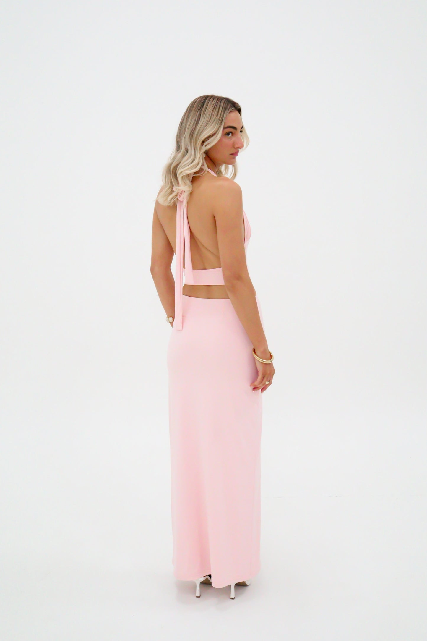Sasha Therese Cleo Top and Skirt - Pink