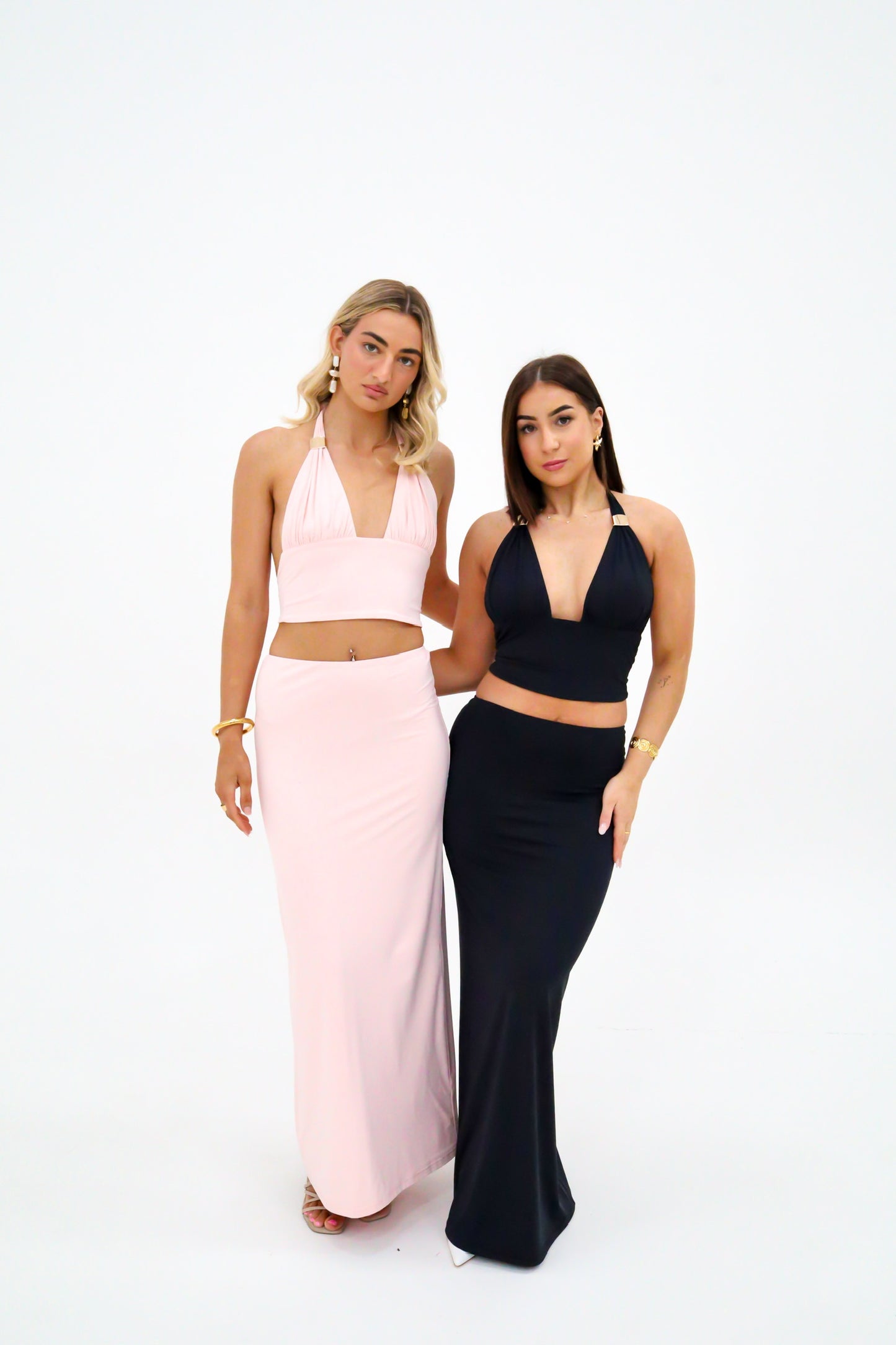 Sasha Therese Cleo Top and Skirt - Black