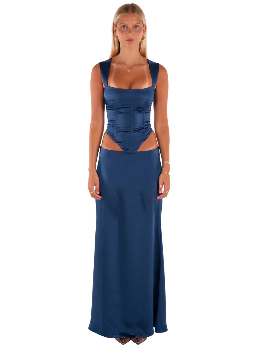 I Am Delilah Valerie Corset and Maxi Skirt - Midnight
