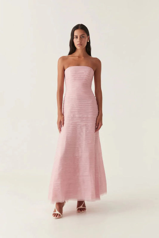 AJE Soundscape Maxi Dress - Chalk Pink