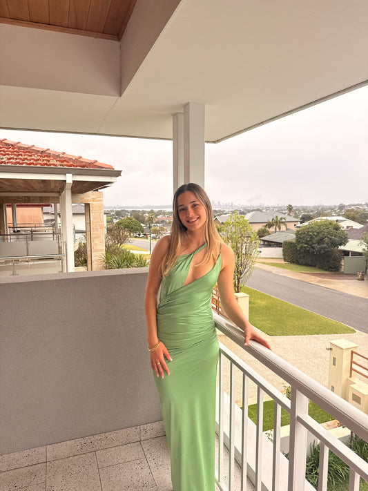 Boabab Lia One Shoulder Maxi - Cactus