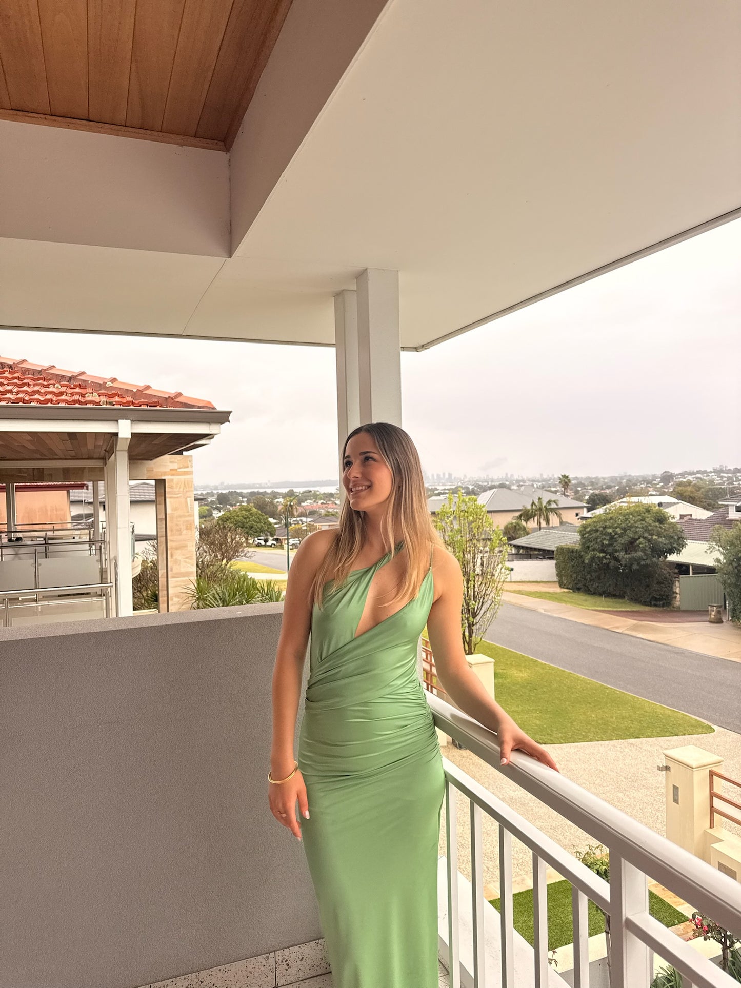 Boabab Lia One Shoulder Maxi - Cactus