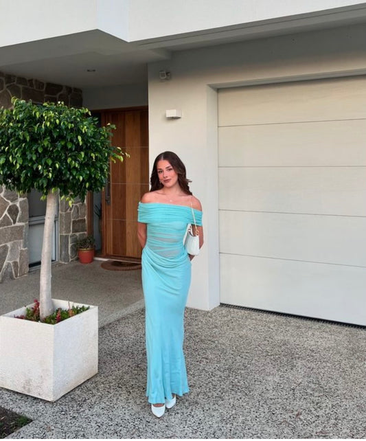 Benni Nico Off Shoulder - Aqua