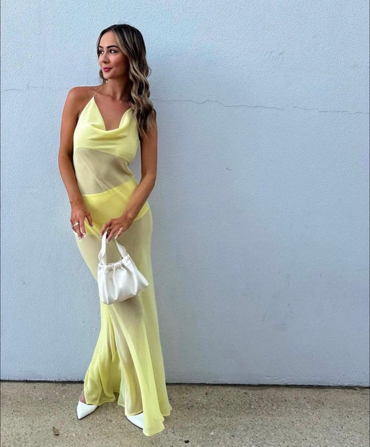 Natalie Rolt Ariana Dress - Lemon