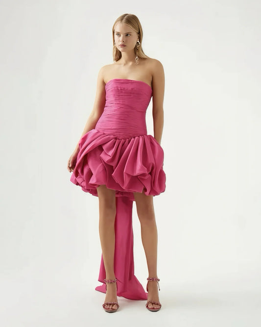 AJE Piacere Bubble Hem Mini Dress - Pink