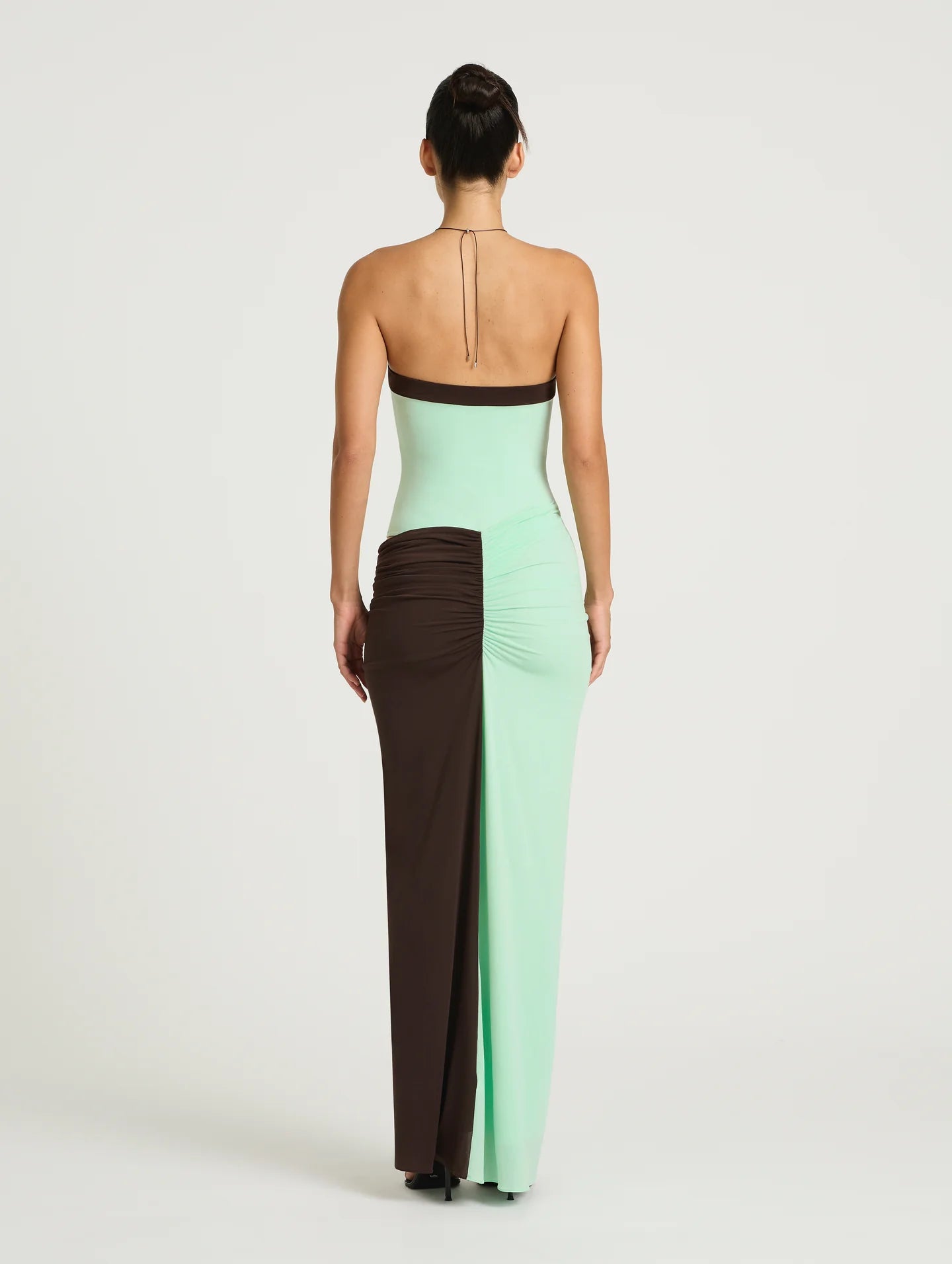 Benni Rumi Straplesse Maxi - Aqua/Choc