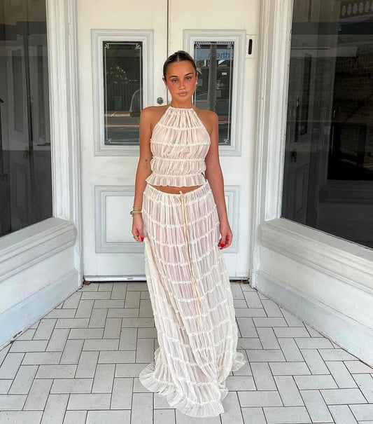 Arcina Ori Juliette Halter and Skirt - Cream