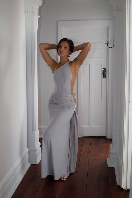 Ance Gria Gaia Gown - Silver Blue