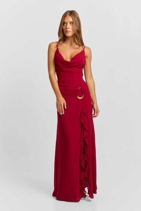 Sasha Therese Odette Maxi Dress - Red