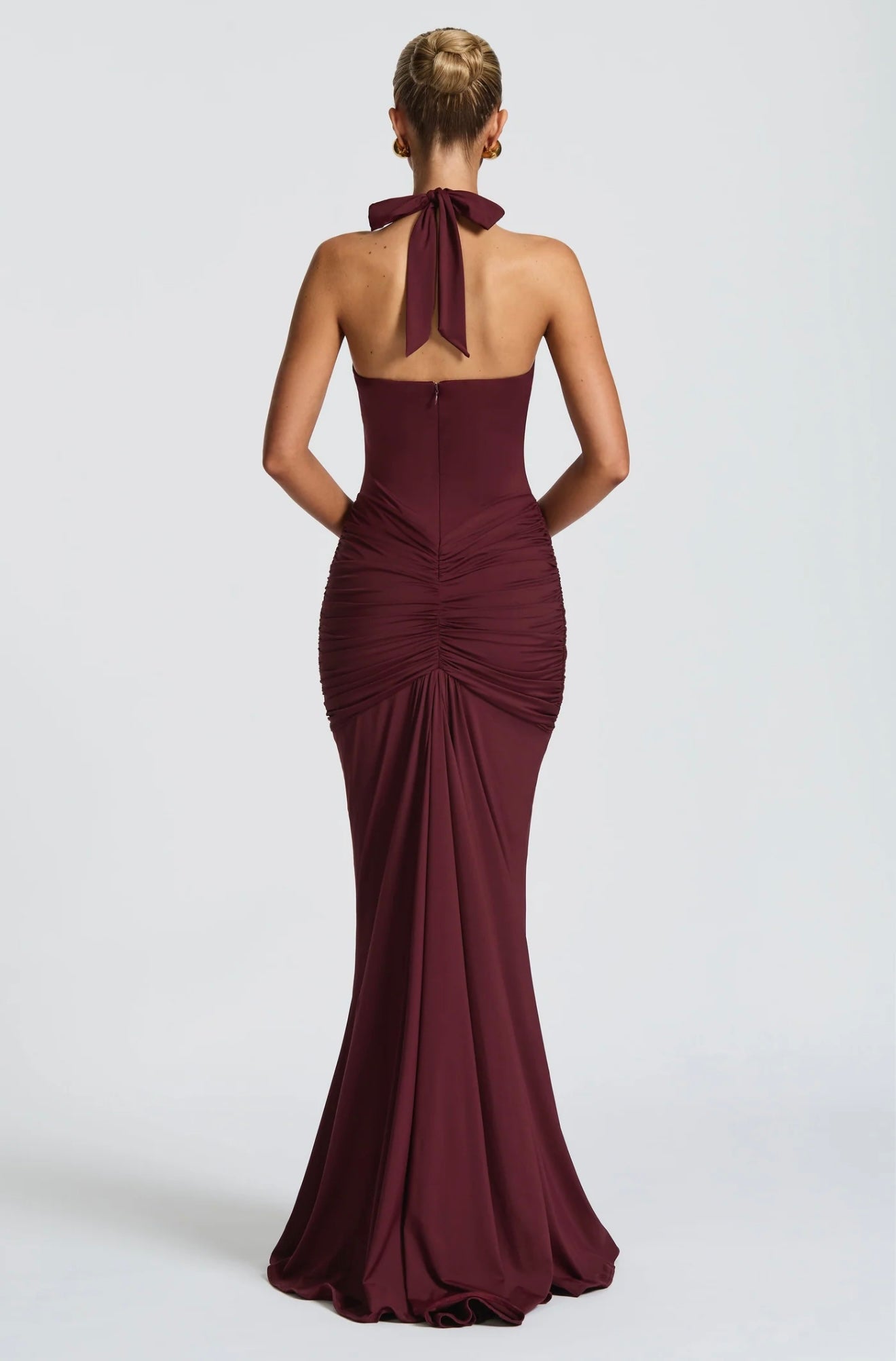 Babyboo Rosetta Maxi Dress - Cherry Lacquer
