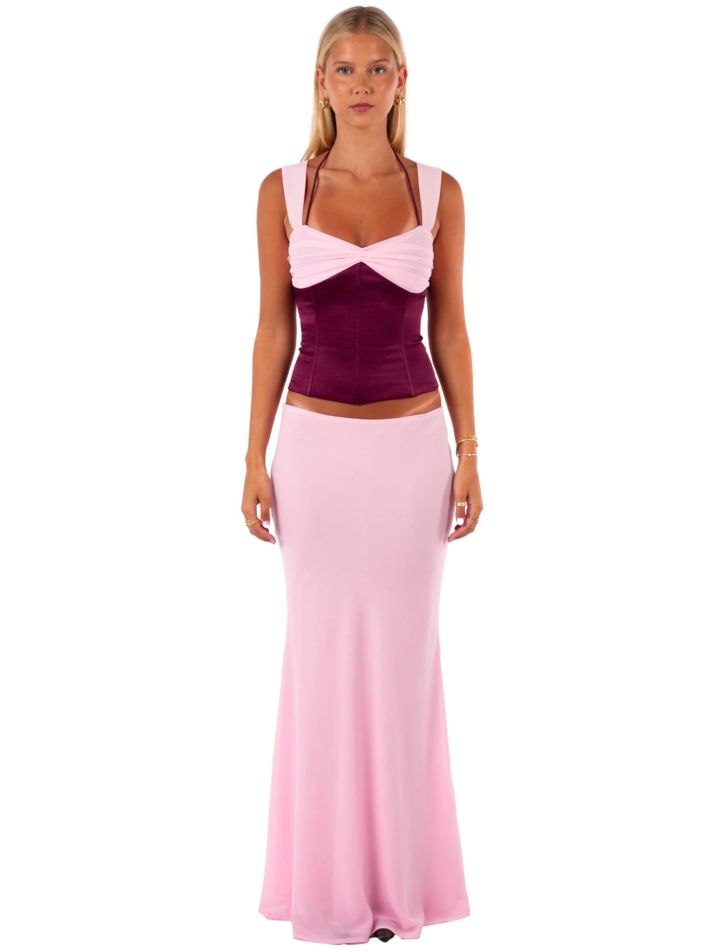 I Am Delilah Scarlett Corset and Maxi - Berry