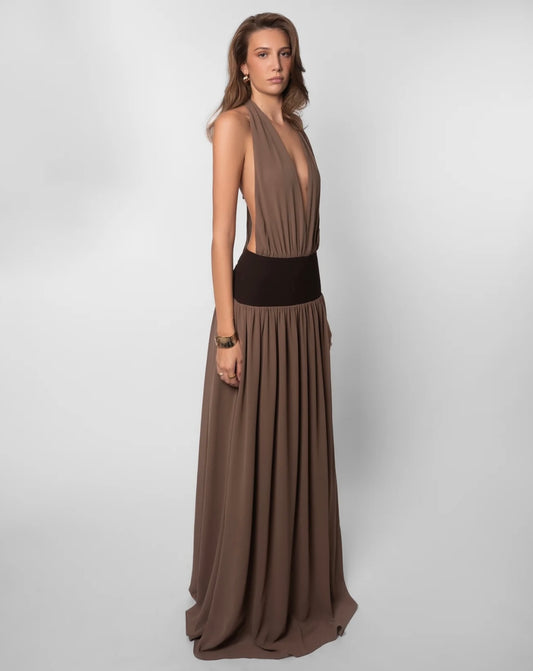 Fenity Fashion - Ophelia Dress - Brown