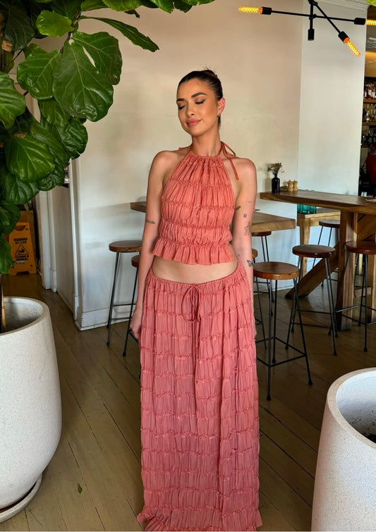 Arcina Ori Juliette Halter and Skirt - Peach