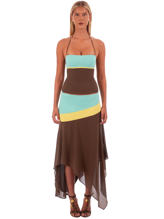 I Am Delilah Iris Corset and Midi Skirt - Mocha