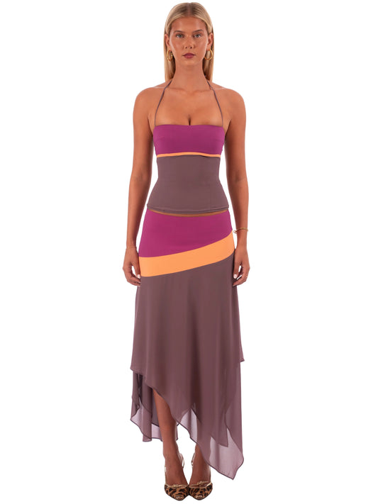I Am Delilah Iris Corset and Midi Skirt - Mauve