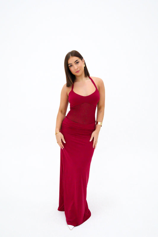 Sasha Therese Sariya Maxi Dress - Ruby