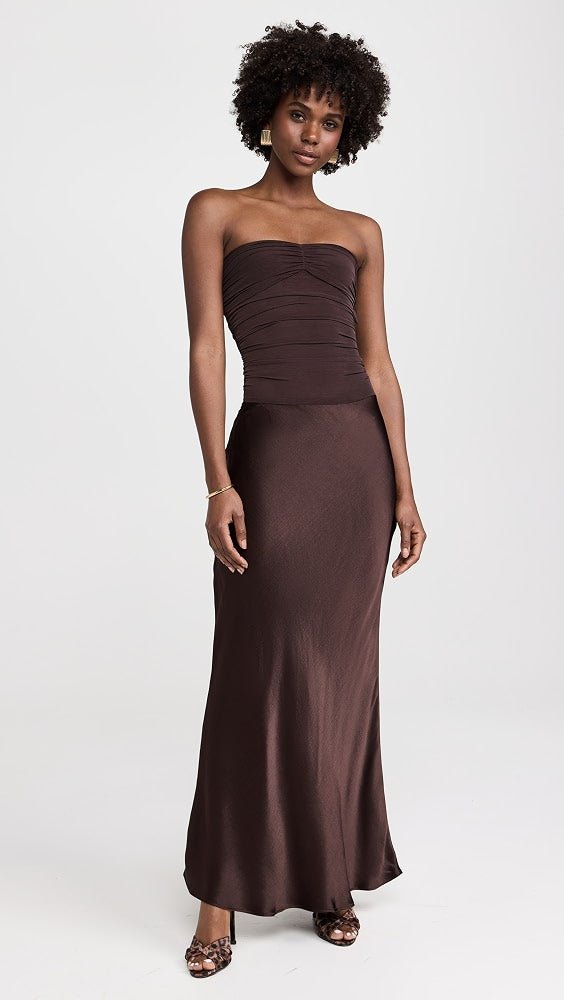 Bec + Bridge Dua Strapless Maxi - Dark Chocolate