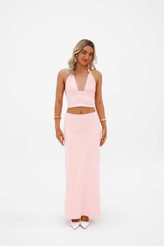 Sasha Therese Cleo Top and Skirt - Pink