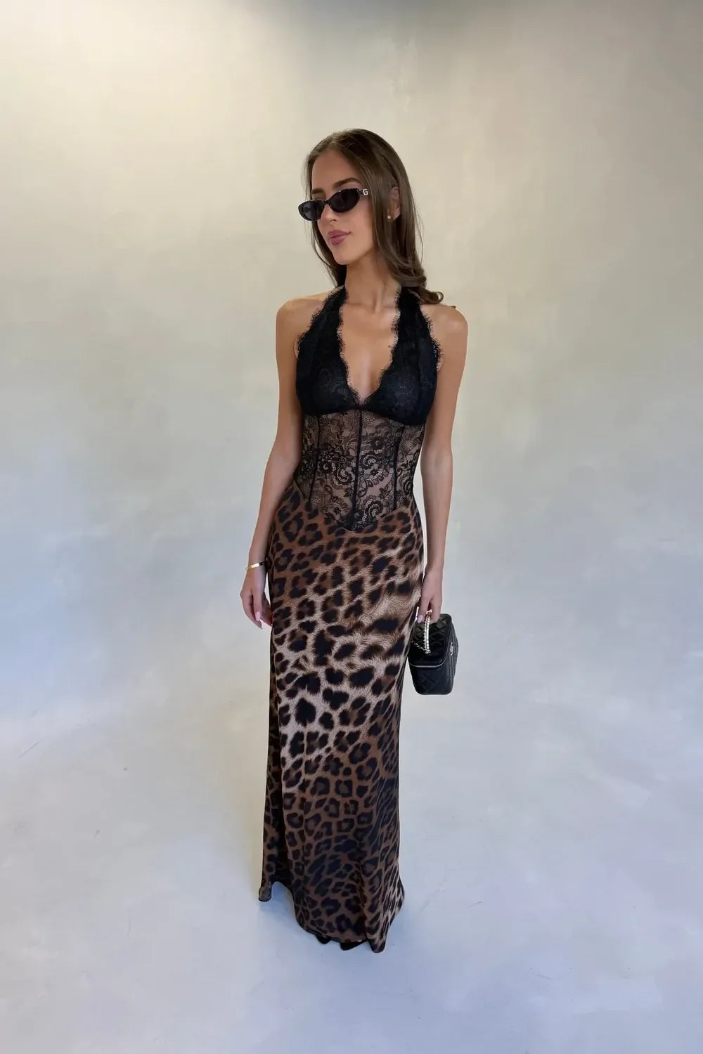 Sneaky Link Cora Leopard Maxi Dress