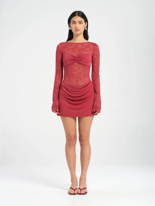 Benni Oskar Mini Dress - Raspberry