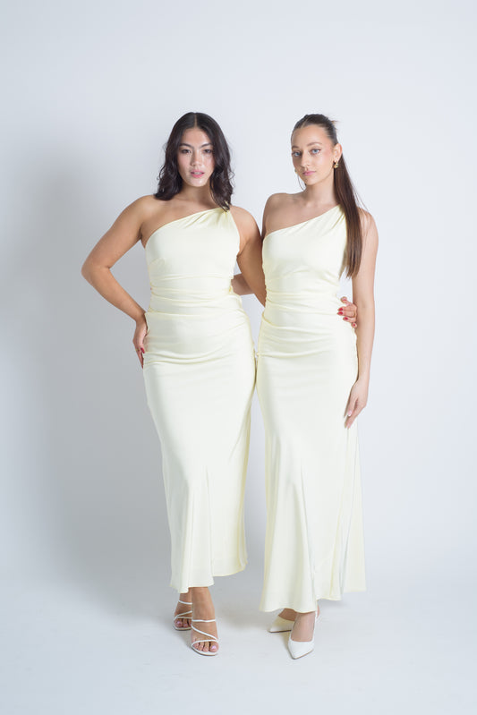 Bec + Bridge Lunetta Asym Dress - Ice Yellow